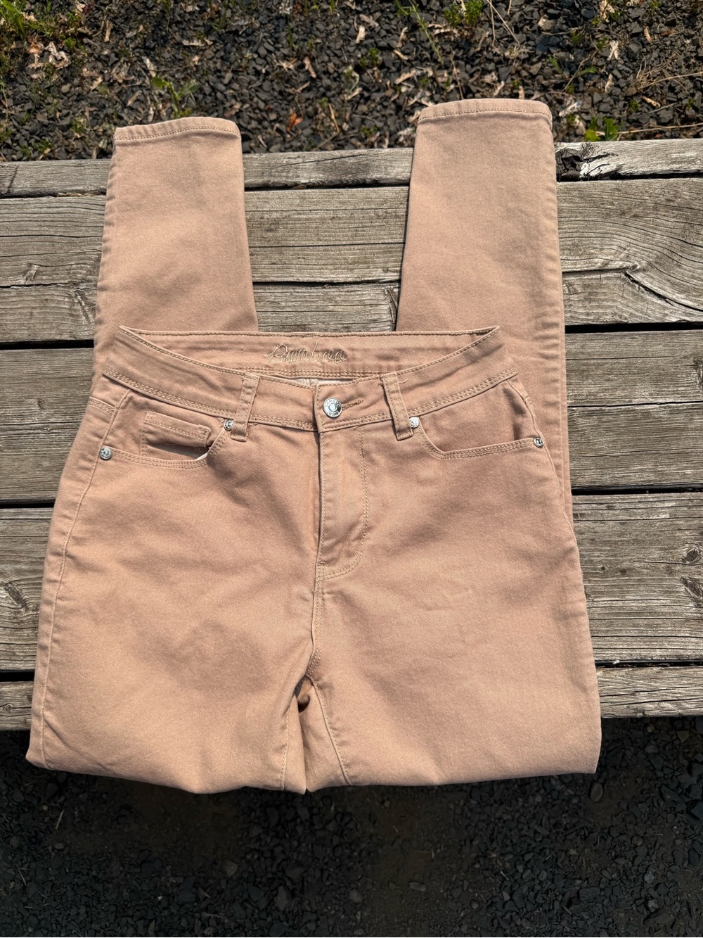BAMBOO Skinny Jeans in Light Beige